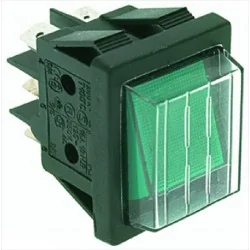 Strömbrytare 16A 250V, grön