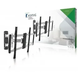 TV Wall Mounting Fully Adjustable 42 - 70 "35 kg Silver / Black TV Wall Mounting Fully Adjustable 42 - 70 "35 kg Silver / Black