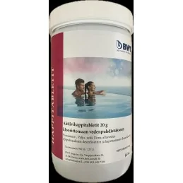 syretabletter, poolkemikalier, klorfritt alternativ, 1 kg tabletter, 20 g pooltablett