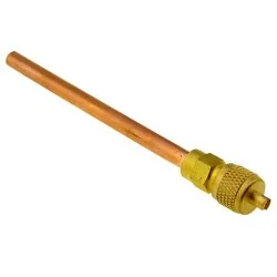 fyllningsventil 6 mm, 100 mm ventil, koppar ventil