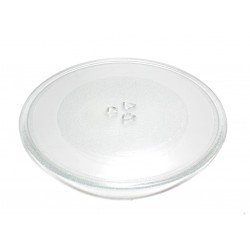 1 x Universal Turntable Glass Plate for Microwave Oven 320mm with 3 Fixers 
